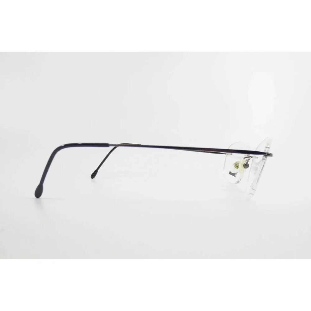 U Rock Rimless Oval Eyeglasses Gunmetal Stainless Steel Frames 52-19-140 37656